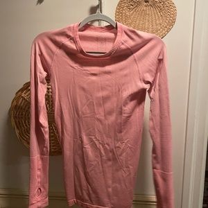 Pink lululemon long sleeve
